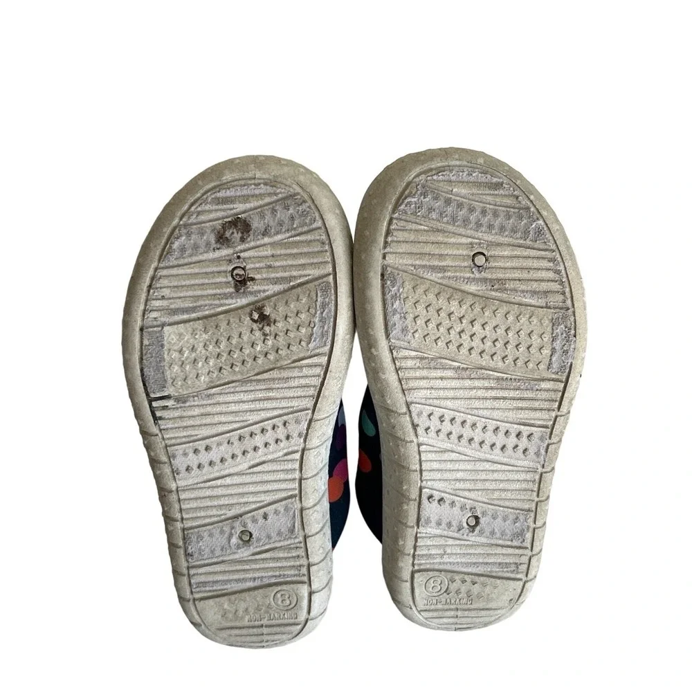 Kids Multicolored Polka Dot Slip-On Flats Shoes